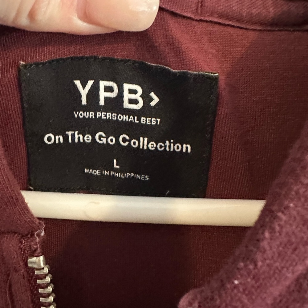 YPB, Zip-Up Bomber Jacket in Deep Burgundy - Picture 4 of 5